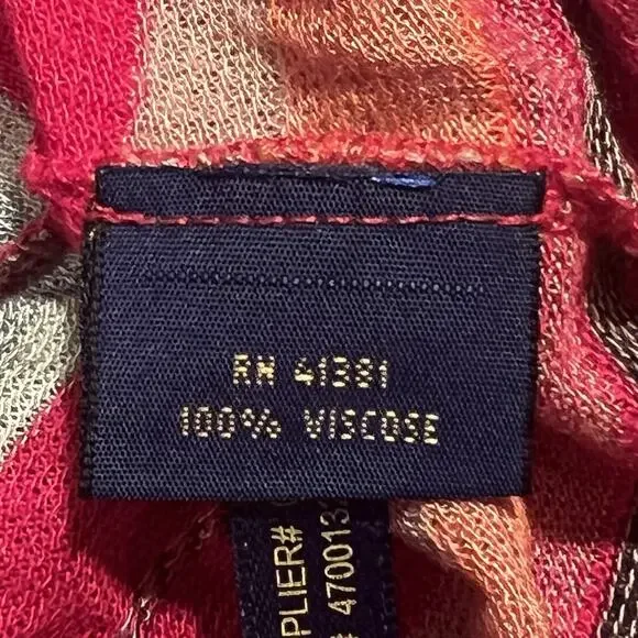 Polo Ralph Lauren Women's Western Aztec Tunic Top Red Striped Small Short Sleeve - Picture 9 of 12